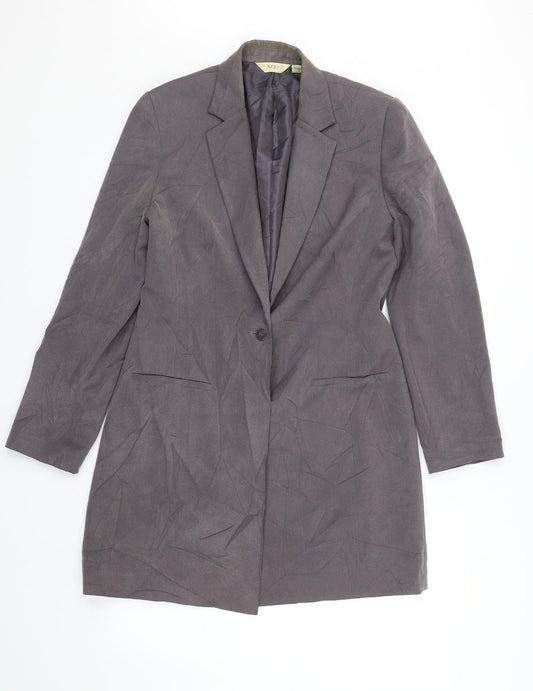 NEXT Womens Grey Herringbone  Jacket Suit Jacket Size 12