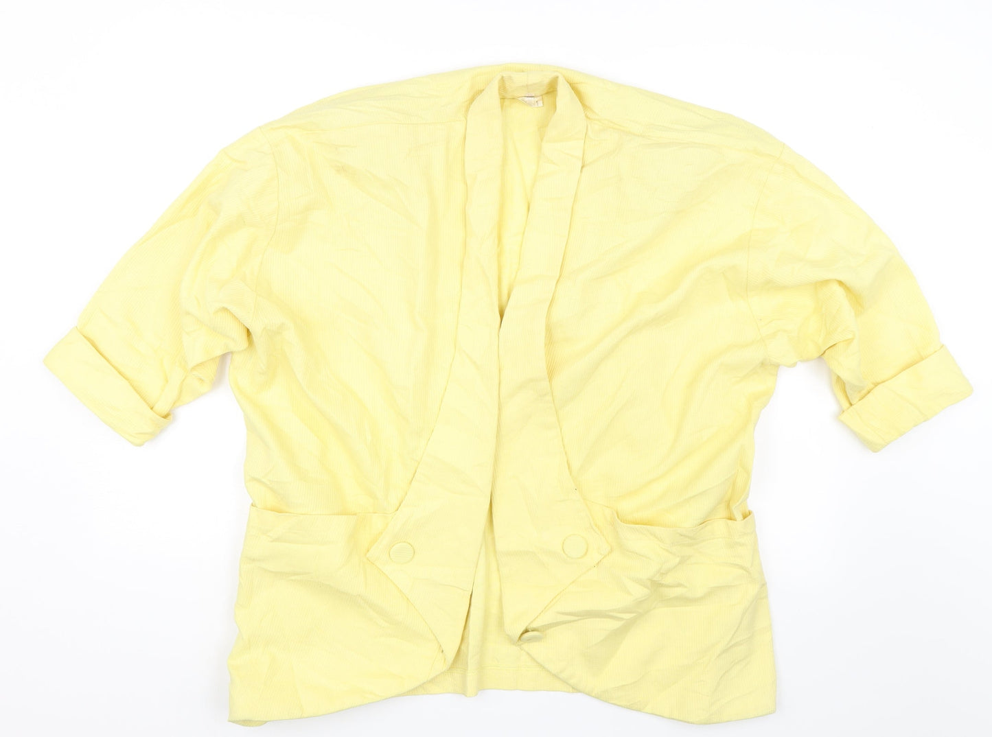 Preworn Womens Yellow Striped  Cape Jumper Size 14