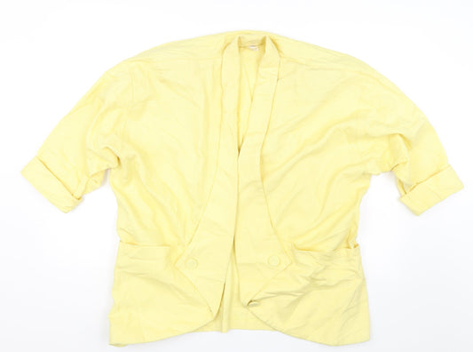 Preworn Womens Yellow Striped  Cape Jumper Size 14