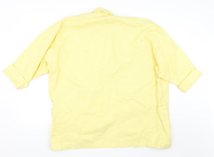 Preworn Womens Yellow Striped  Cape Jumper Size 14