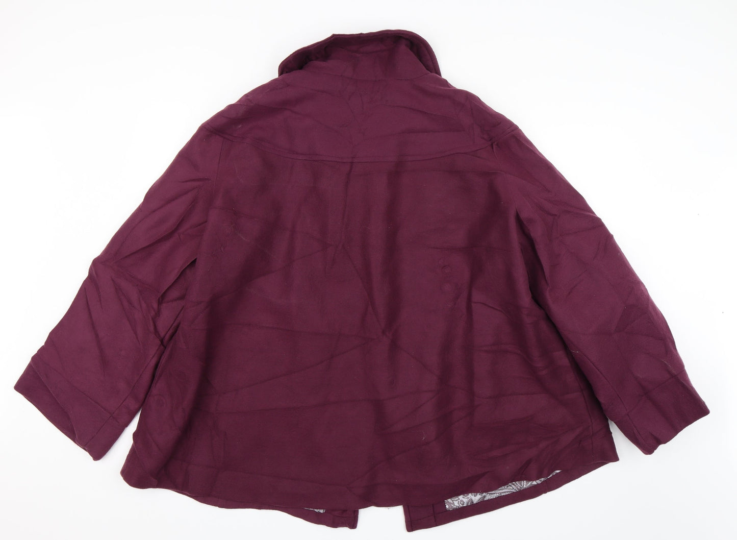 Anne De Lancay Womens Purple   Overcoat Coat Size XL