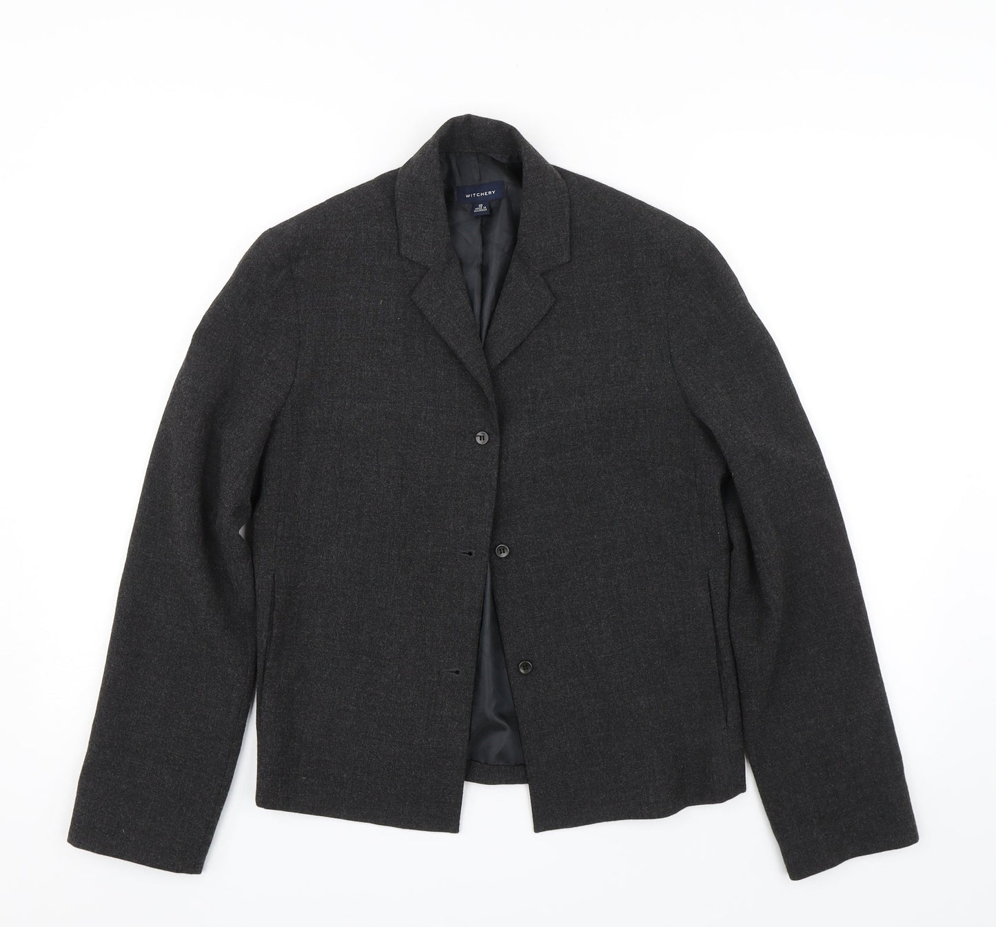 Withcery Womens Black   Jacket Suit Jacket Size 10  - Formal