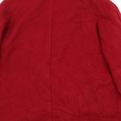 Zarina Womens Red   Overcoat Coat Size 14