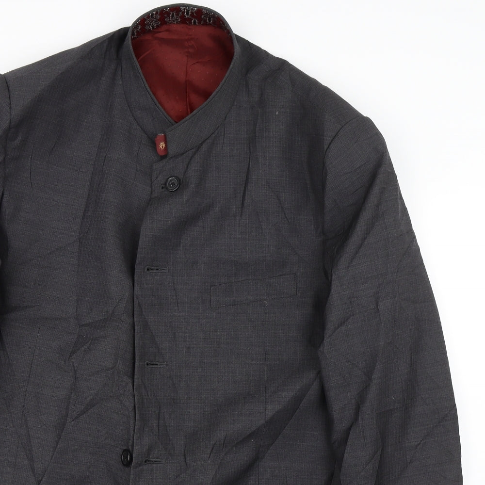 Jodhpuri Bandgala Mens Grey   Jacket Suit Size 2XL