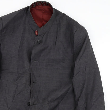Jodhpuri Bandgala Mens Grey   Jacket Suit Size 2XL