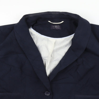 Marks and Spencer Womens Blue   Jacket Blazer Size 14