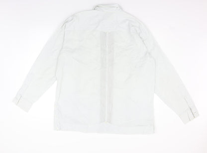Mens UK Size L lupland Grey  Button-Up Long Sleeve Casual Shirt