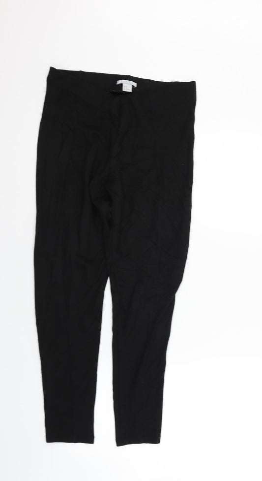 Womens UK Size M H&M Regular Fit  Black Trousers