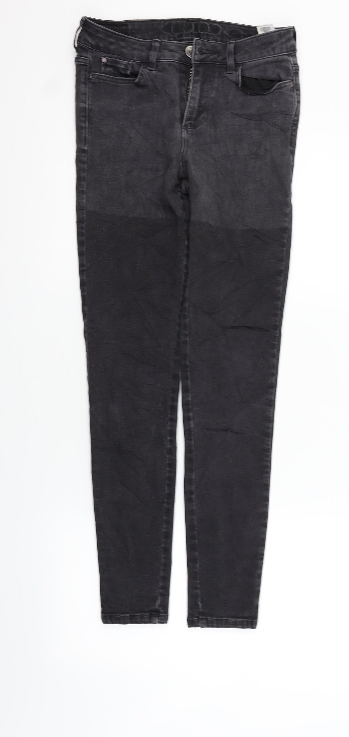 Womens UK Size 8 Marks and Spencer Regular Fit Straight Black Jeans