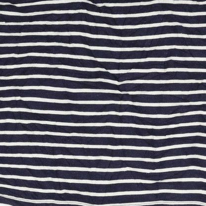FOREVER 21 Womens Blue Striped  Basic T-Shirt Size L