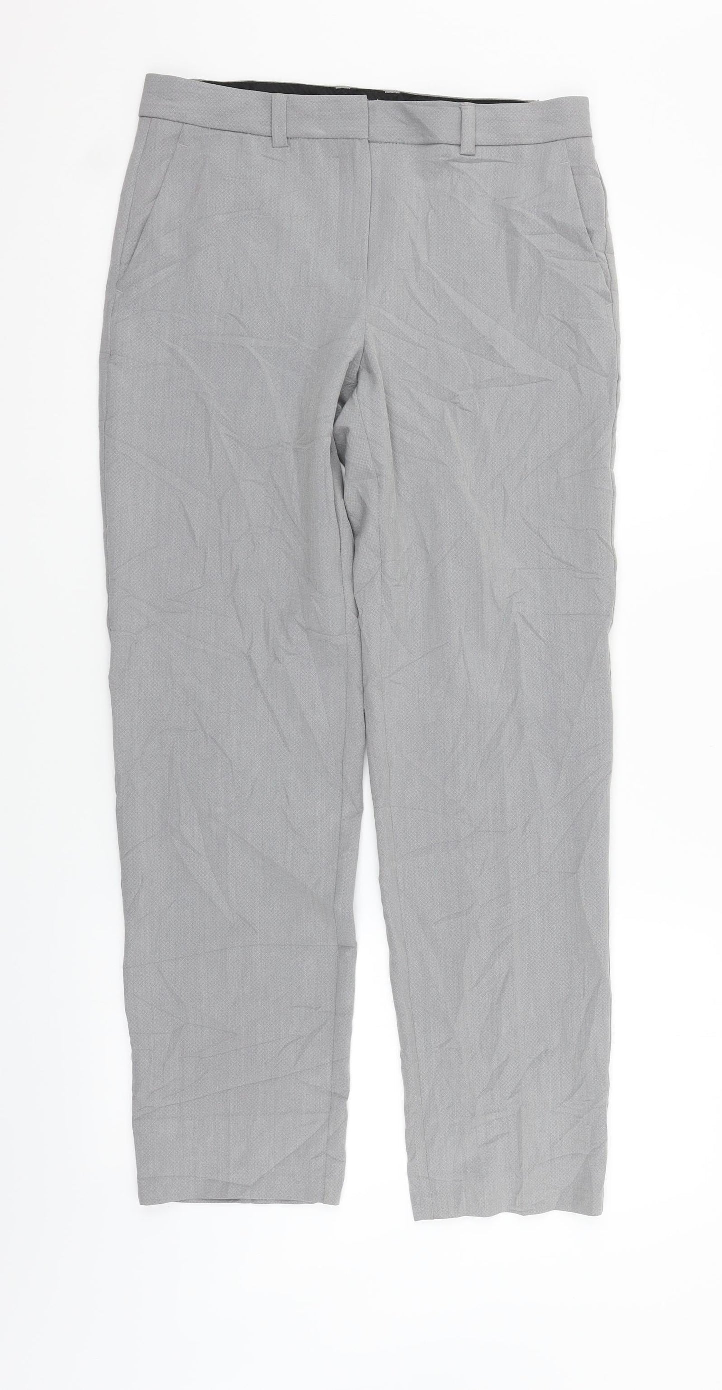 Womens UK Size 10 Marks and Spencer Regular Fit  Grey Trousers