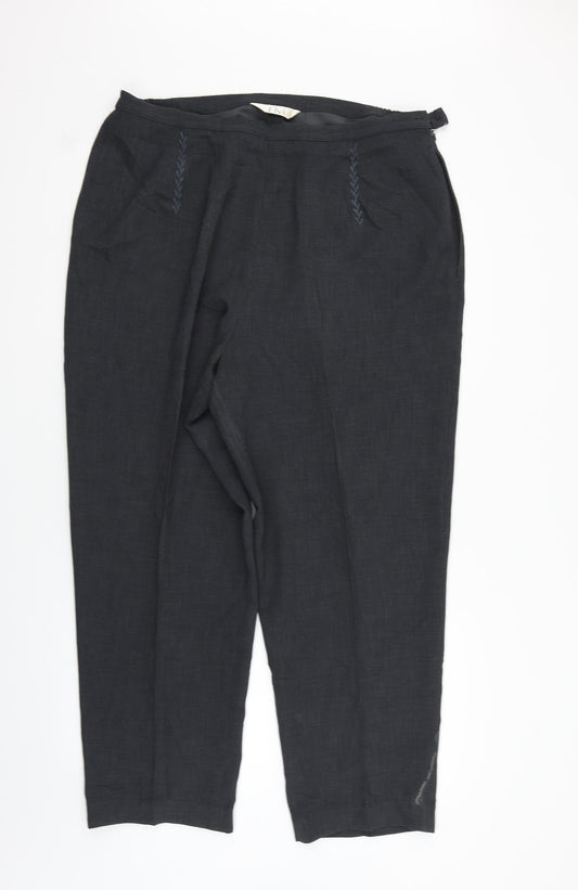 ELVI Womens Grey   Trousers  Size 36 in L28 in