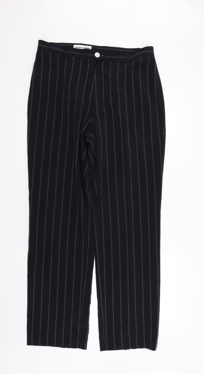 Gerry Weber Womens Black Striped  Trousers  Size 16 L31 in