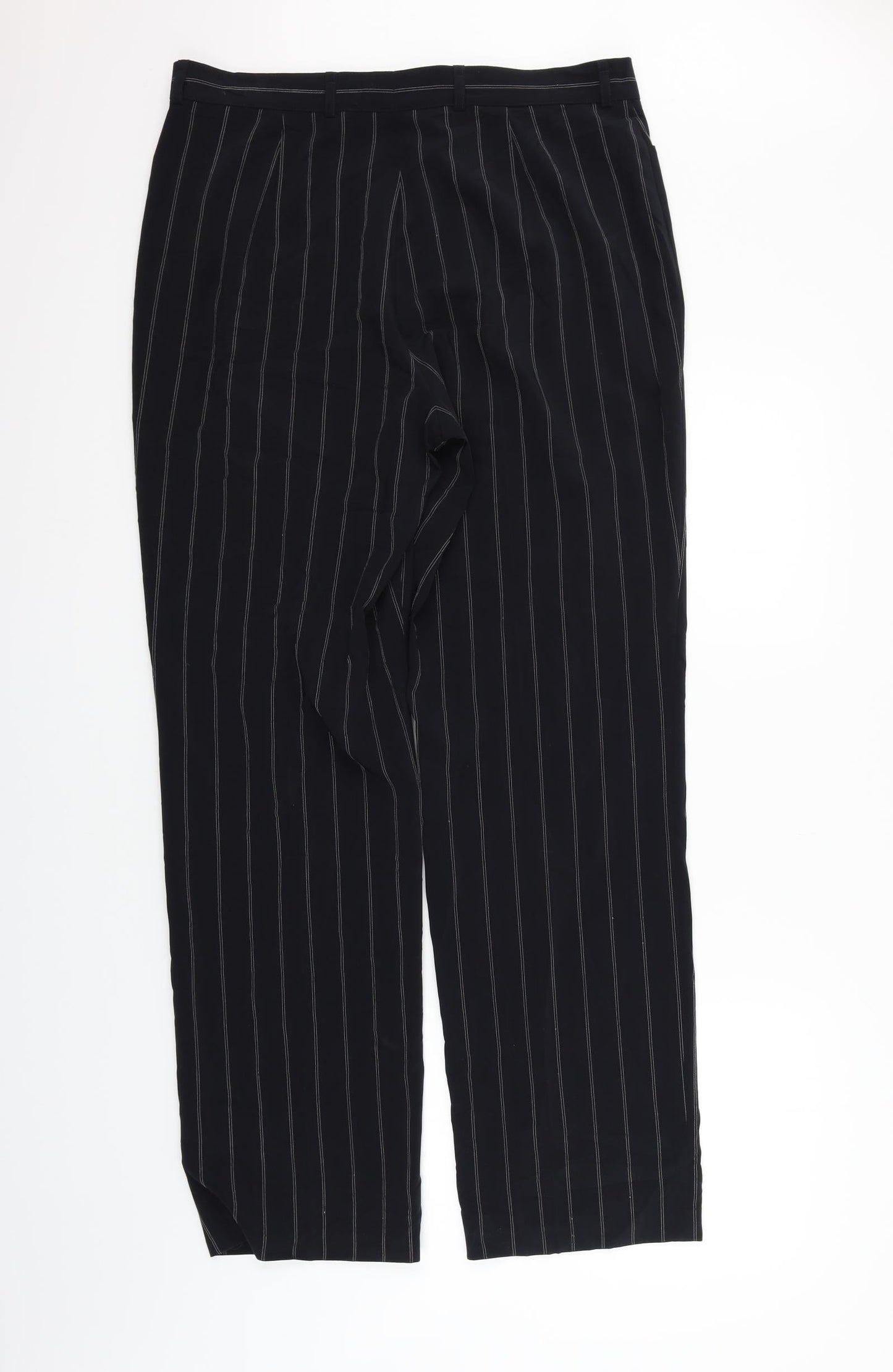 Gerry Weber Womens Black Striped  Trousers  Size 16 L31 in
