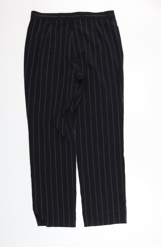 Gerry Weber Womens Black Striped  Trousers  Size 16 L31 in
