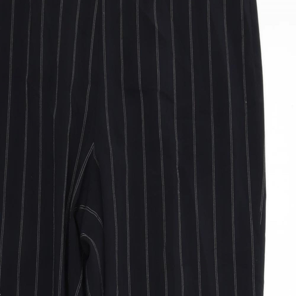 Gerry Weber Womens Black Striped  Trousers  Size 16 L31 in