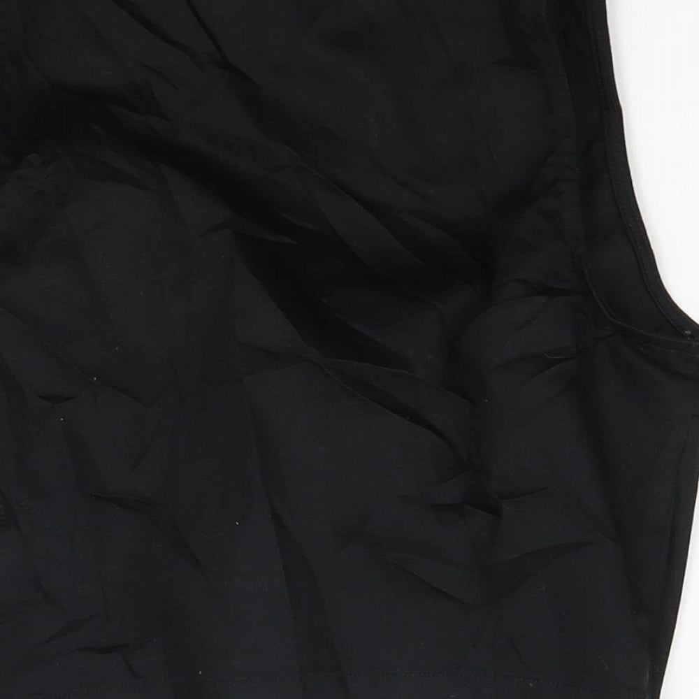 Womens UK Size 8 Divided Black Basic Blouse