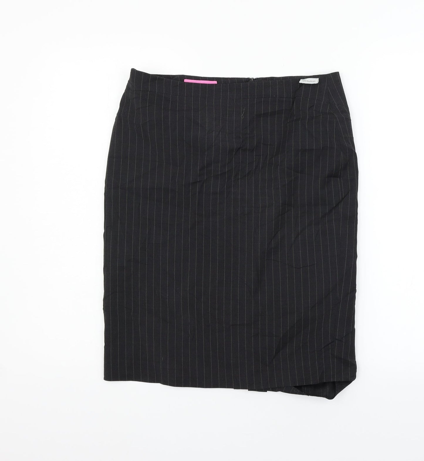 Brook Traverner Womens Black Striped  Flare Skirt Size 32 in