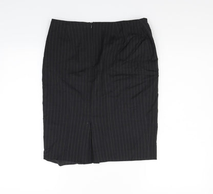 Brook Traverner Womens Black Striped  Flare Skirt Size 32 in