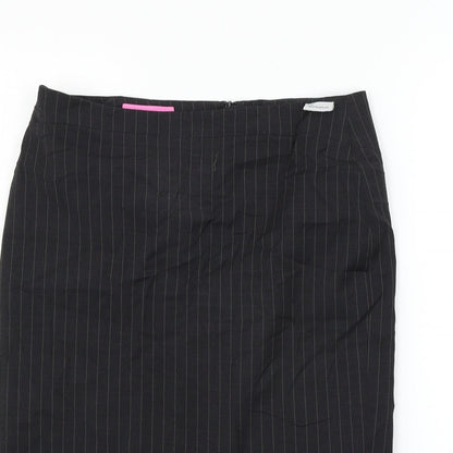 Brook Traverner Womens Black Striped  Flare Skirt Size 32 in