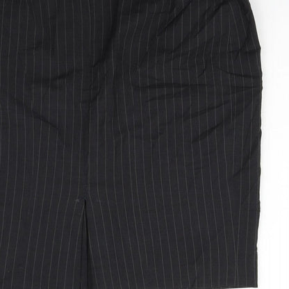 Brook Traverner Womens Black Striped  Flare Skirt Size 32 in