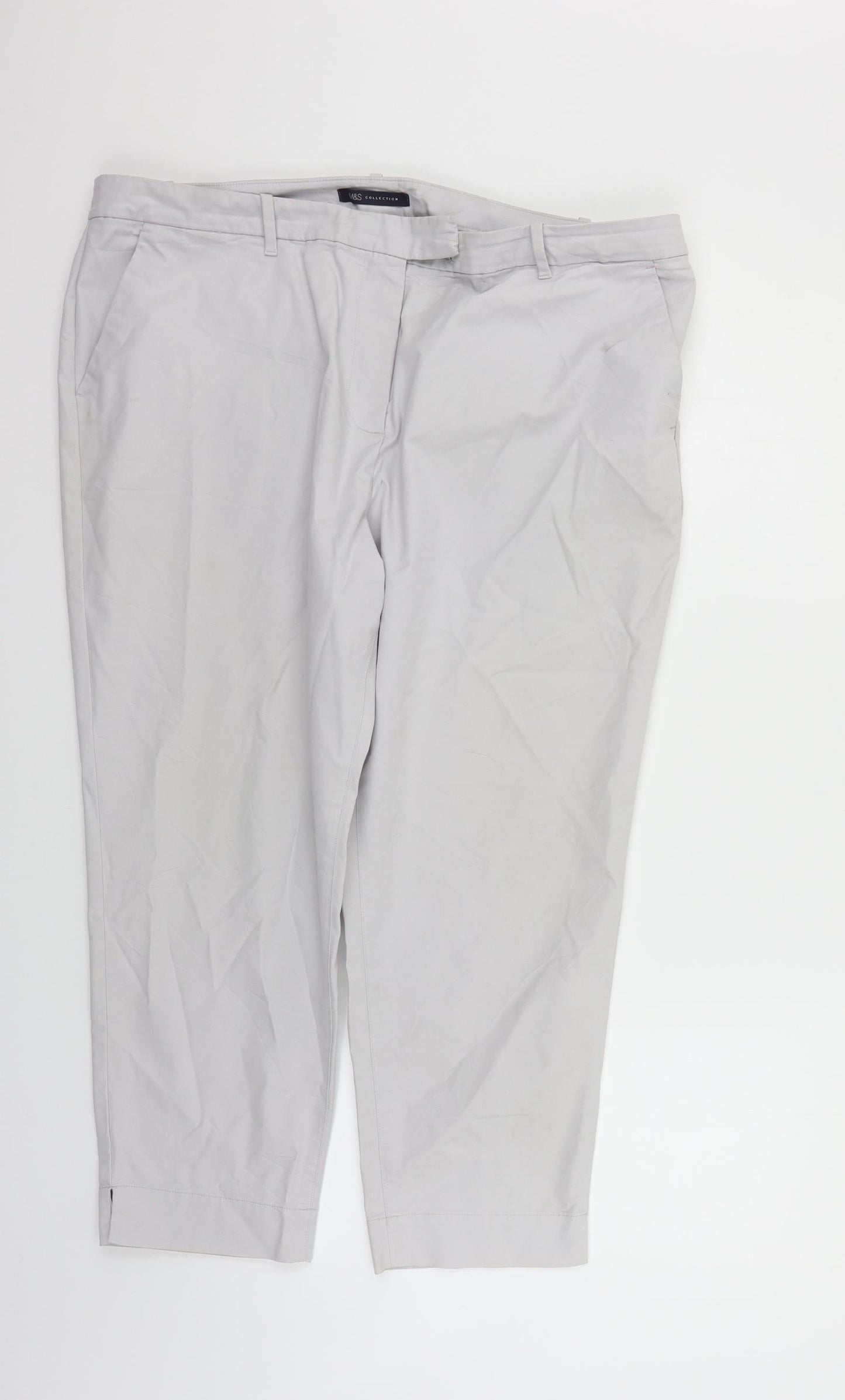 Womens UK Size 20 Marks and Spencer Regular Fit  Grey Trousers