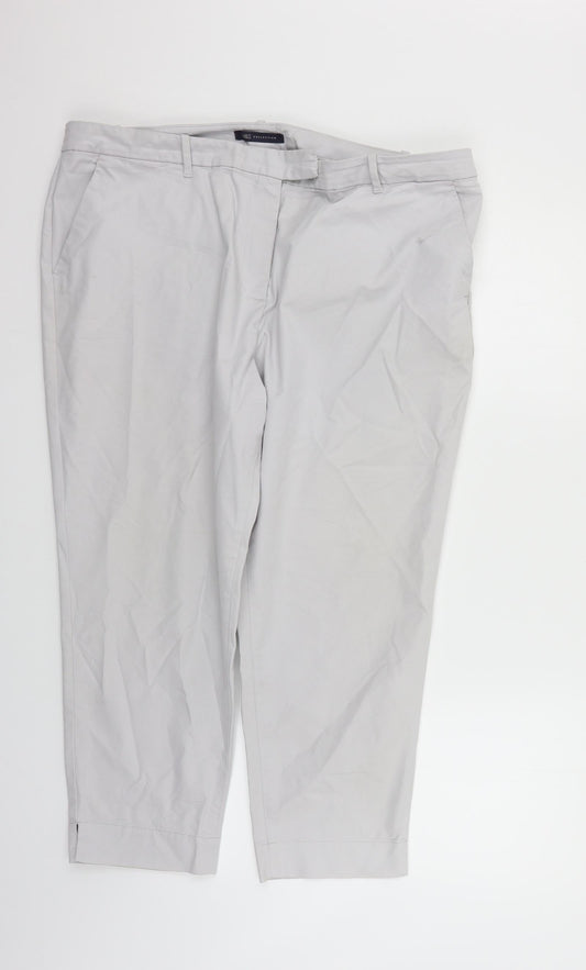 Womens UK Size 20 Marks and Spencer Regular Fit  Grey Trousers