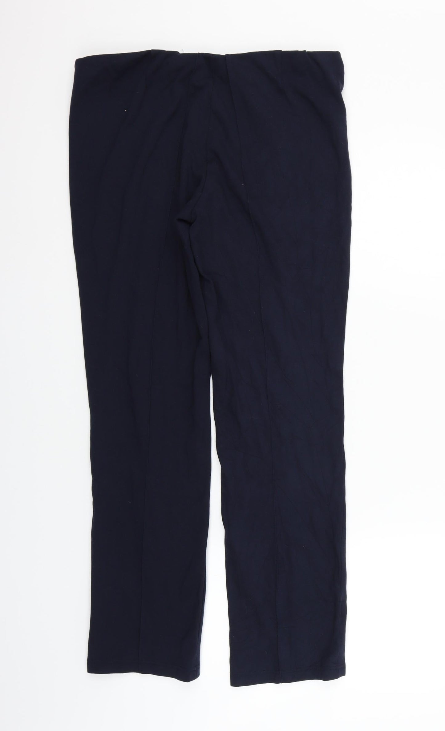 Barbara Lebek Womens Blue   Trousers  Size 14 L26 in