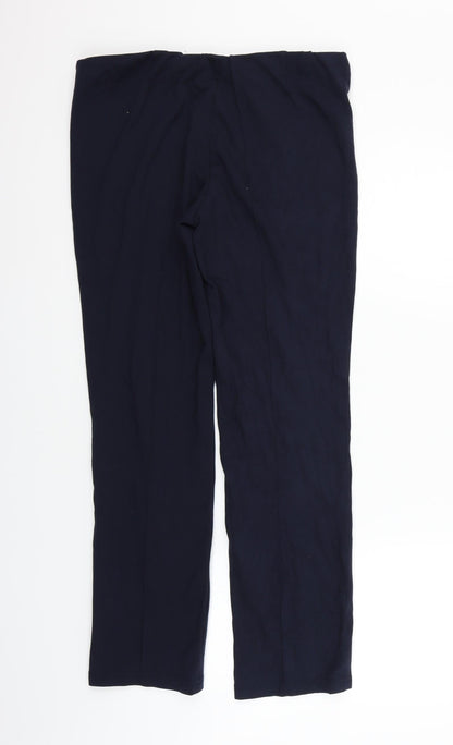 Barbara Lebek Womens Blue   Trousers  Size 14 L26 in