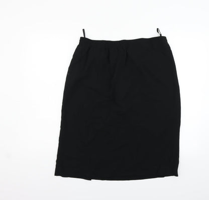 DELMOD Womens Black   Flare Skirt Size 32 in