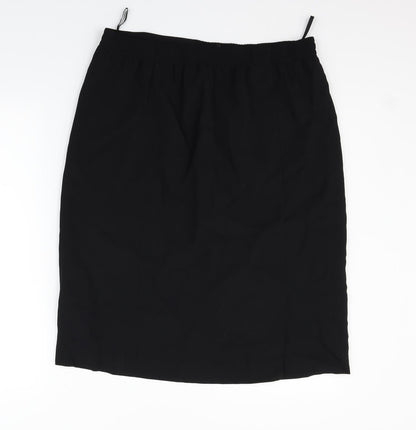 DELMOD Womens Black   Flare Skirt Size 32 in