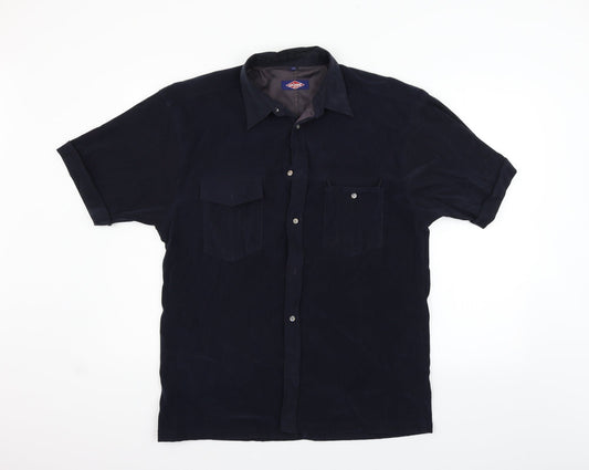 Mens UK Size M lee copper Blue  Button-Up Short Sleeve Casual Shirt