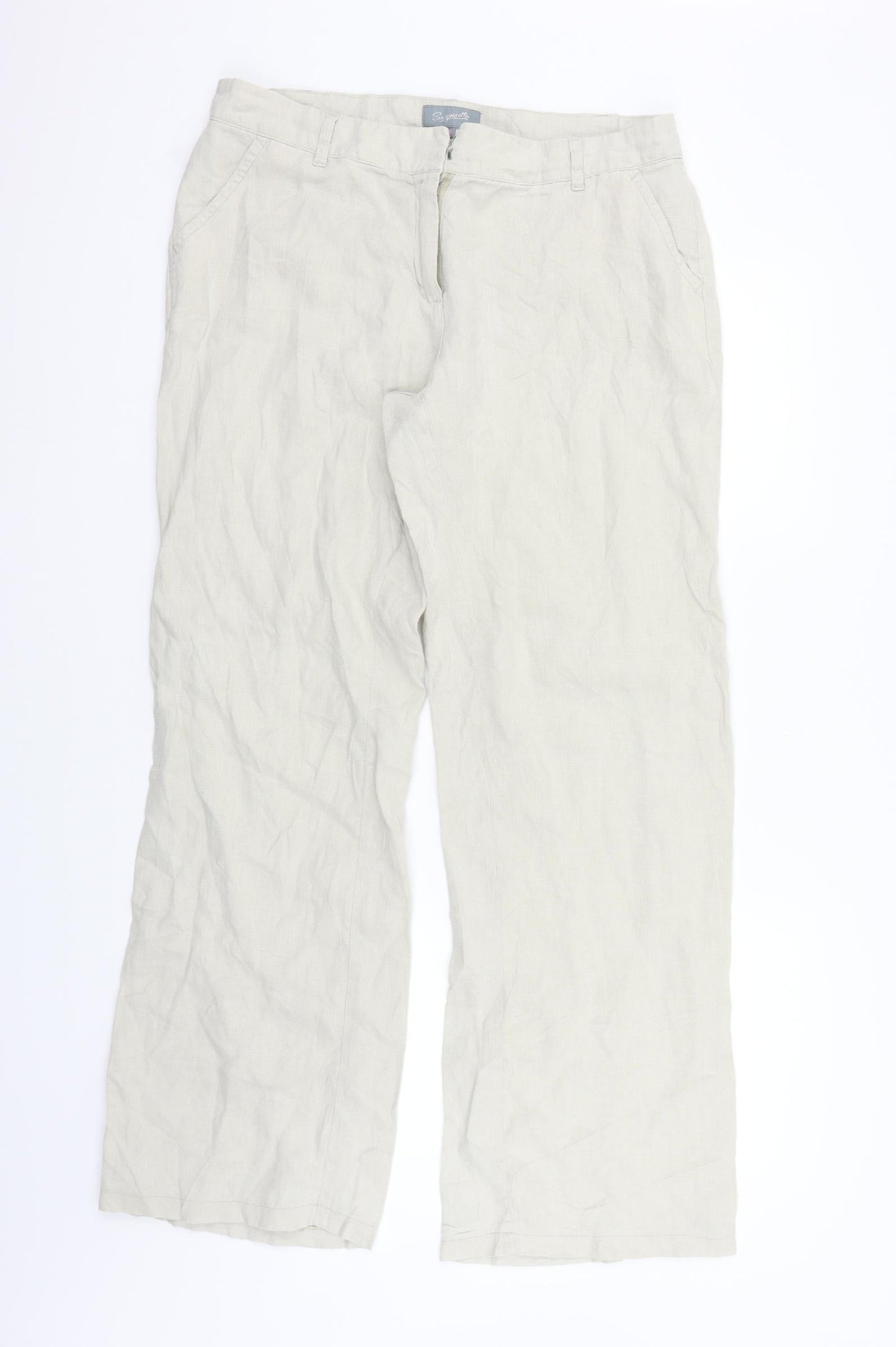 sapphire Womens Beige   Trousers  Size 14 L30 in