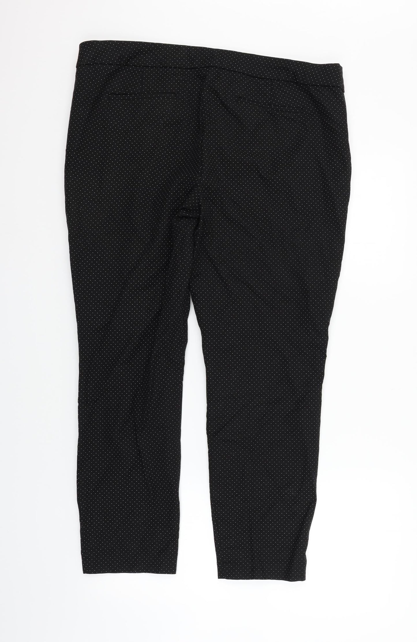 Daina Womens Black Polka Dot  Trousers  Size 14 L26 in