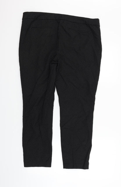 Daina Womens Black Polka Dot  Trousers  Size 14 L26 in