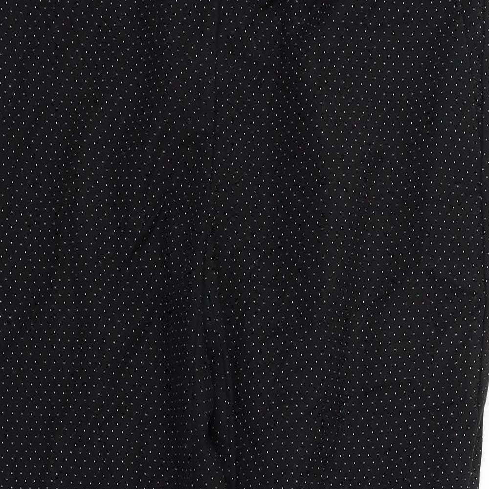 Daina Womens Black Polka Dot  Trousers  Size 14 L26 in
