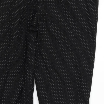 Daina Womens Black Polka Dot  Trousers  Size 14 L26 in