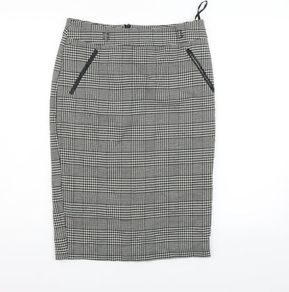 Papaya Womens Grey Check  Flare Skirt Size 10