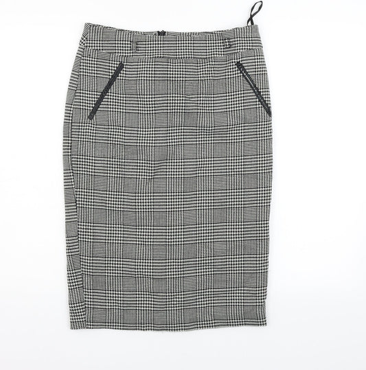 Papaya Womens Grey Check  Flare Skirt Size 10