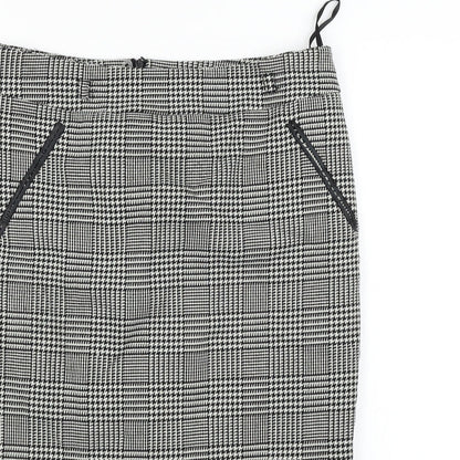 Papaya Womens Grey Check  Flare Skirt Size 10