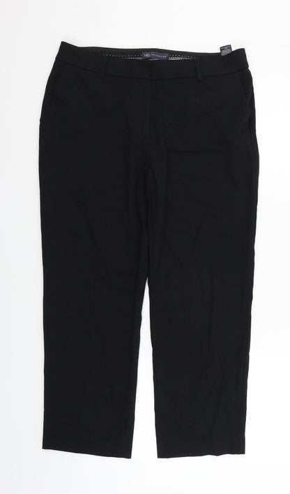 Womens UK Size 12 Marks and Spencer Regular Fit  Black Trousers