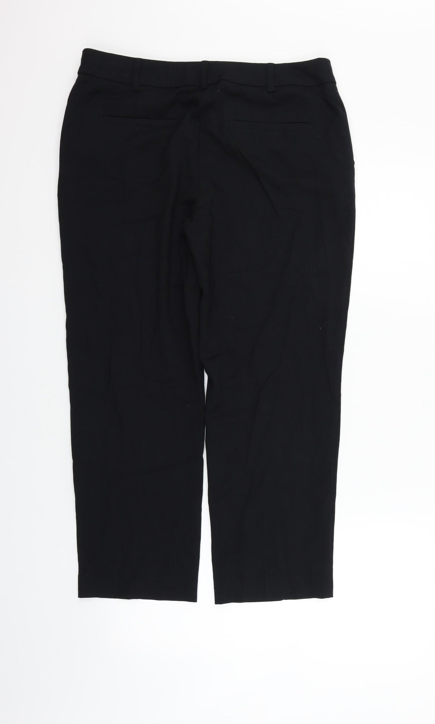 Womens UK Size 12 Marks and Spencer Regular Fit  Black Trousers