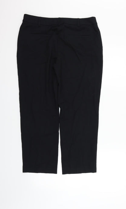 Womens UK Size 12 Marks and Spencer Regular Fit  Black Trousers