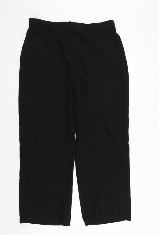 Womens UK Size 18 Agenda Regular Fit  Black Trousers