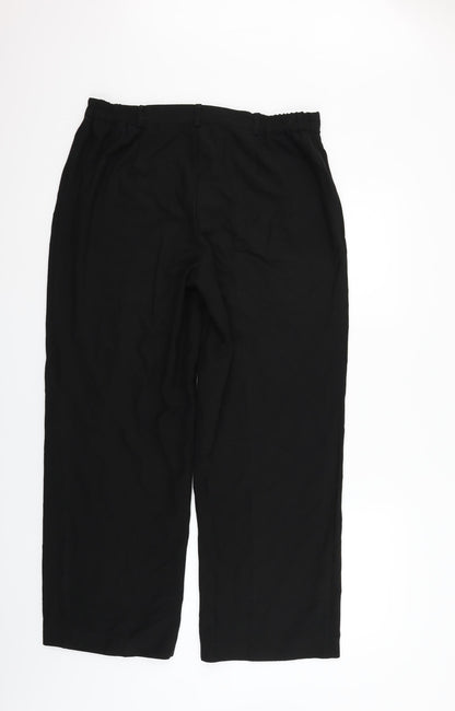 Womens UK Size 18 Agenda Regular Fit  Black Trousers