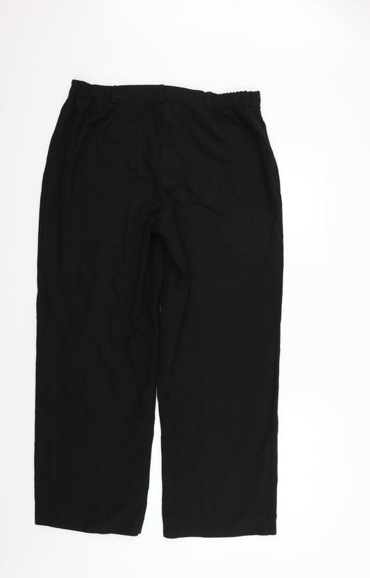 Womens UK Size 18 Agenda Regular Fit  Black Trousers