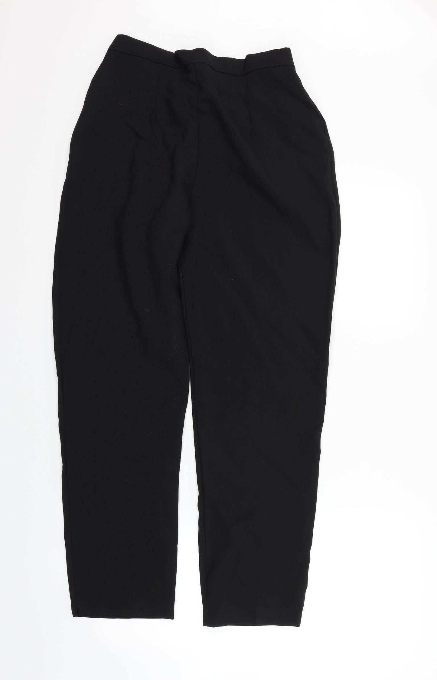 Womens UK Size L Preworn Regular Fit  Black Trousers