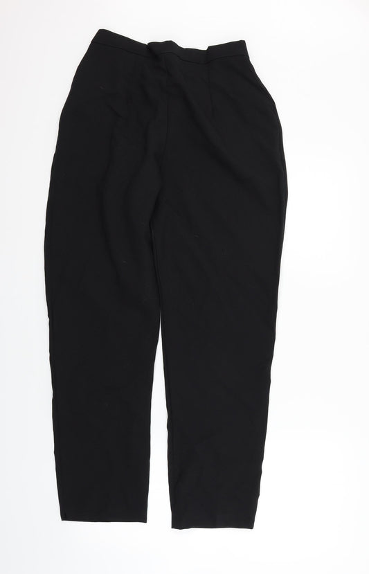 Womens UK Size L Preworn Regular Fit  Black Trousers