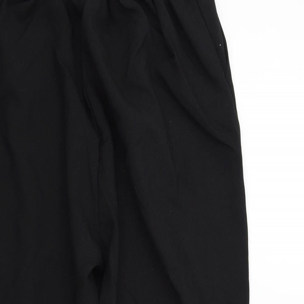 Womens UK Size L Preworn Regular Fit  Black Trousers