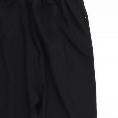 Womens UK Size L Preworn Regular Fit  Black Trousers